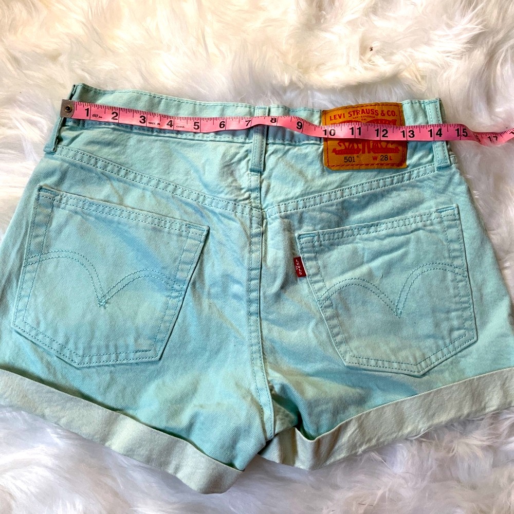 Unique Levis Green Jean Shorts Casual